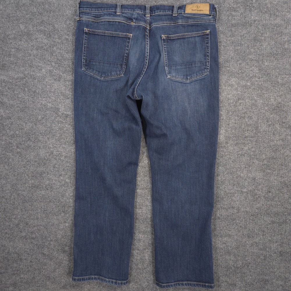 Bluffworks Departure Jeans Mens 36X28 Blue COOLMAX Performance Medium Wash Denim - Picture 5 of 13